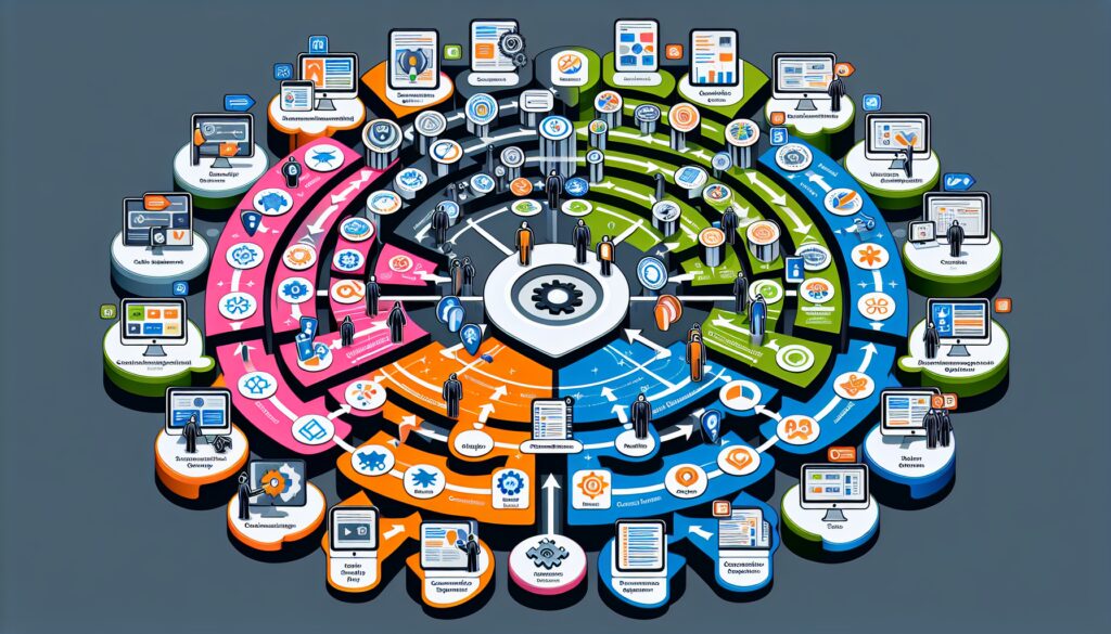 A diagram showing tailored website maintenance plans for different businesses.